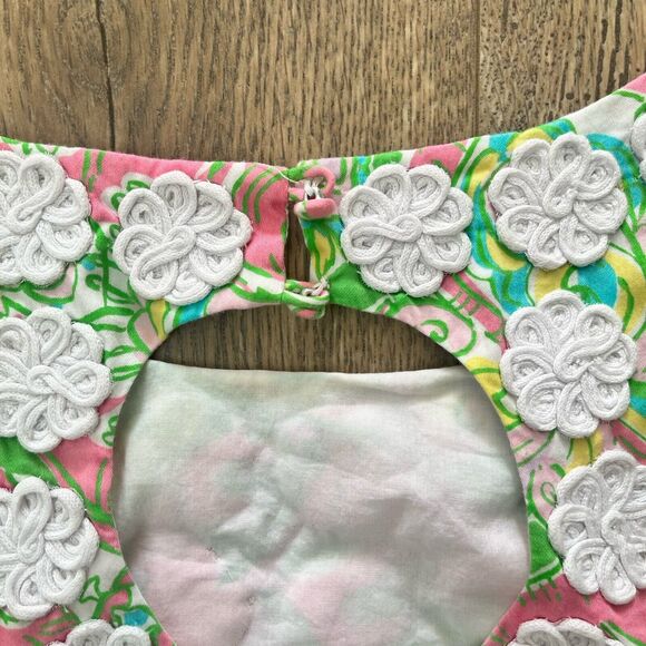 Lilly Pulitzer Sz 4 Nina Shift dress Multi-Color Tropical Beach Resortwear Rare - Picture 10 of 10